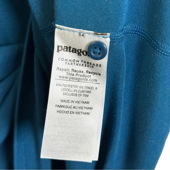 Patagonia Cactusflats Polo Shirt Men's Size Medium Teal UPF Sun Protection - Picture 6 of 7